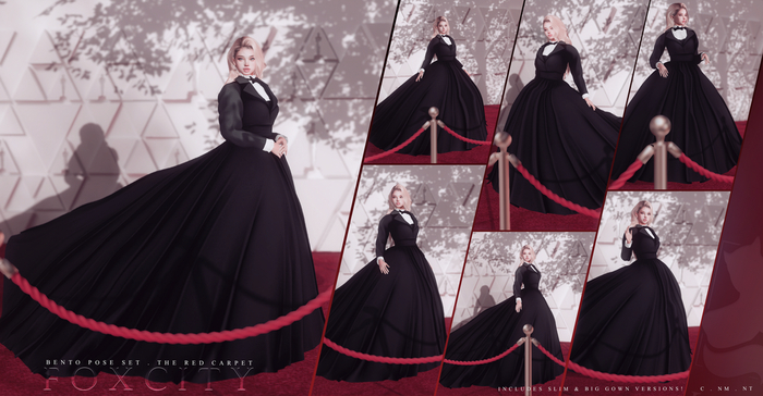 Second Life Marketplace - FOXCITY. The Red Carpet Bento Pose Set